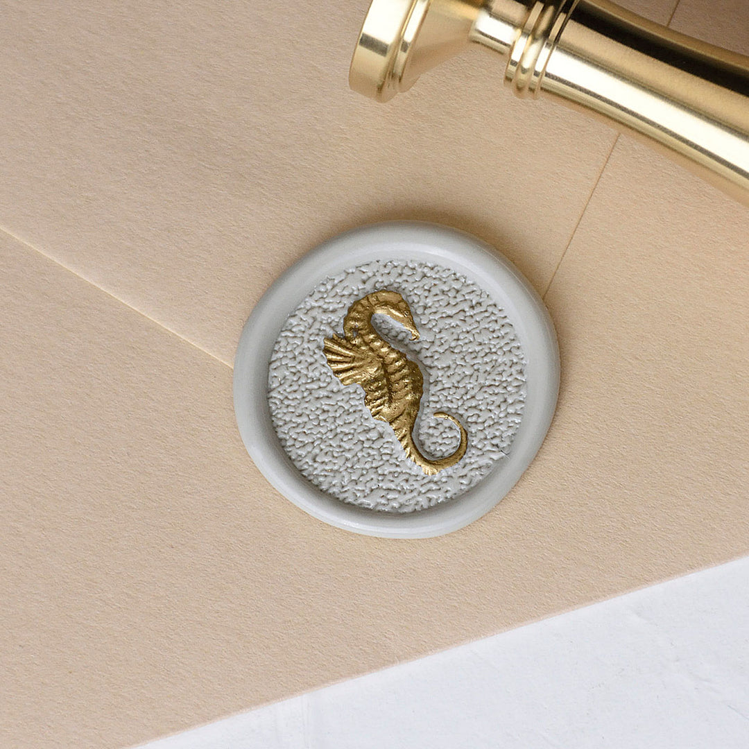 Seahorse Brass Wax Stamp