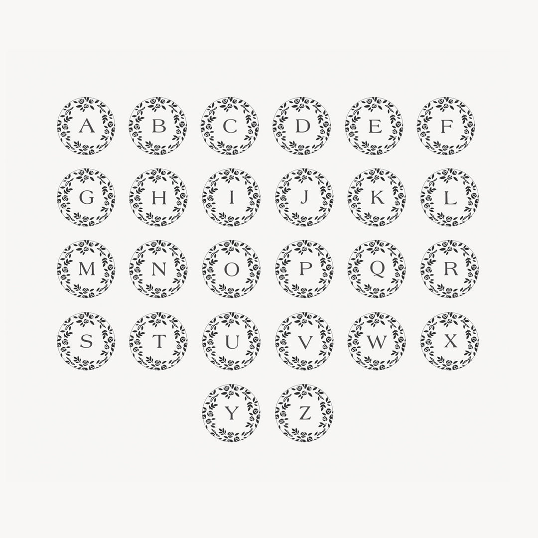 Floral Monogram Stamp Head