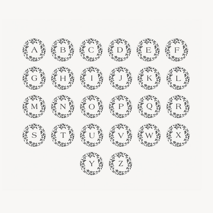 Floral Monogram Stamp Head