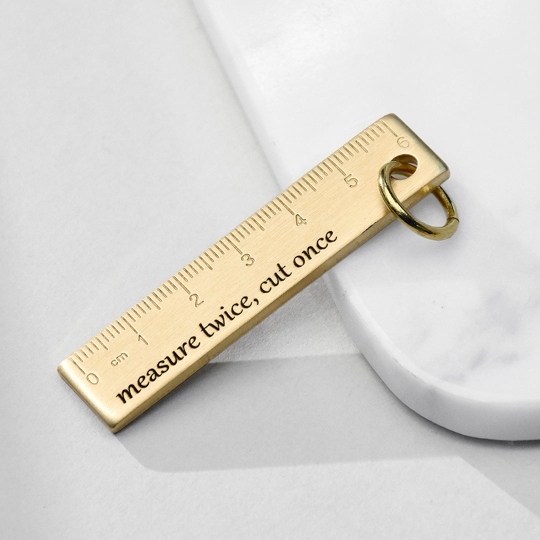 Brass Keychain Ruler