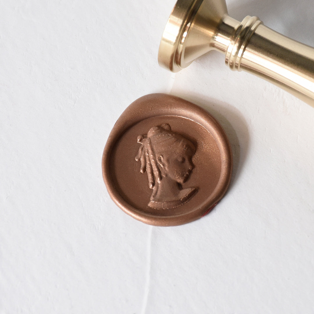 Cameo Brass Wax Stamp