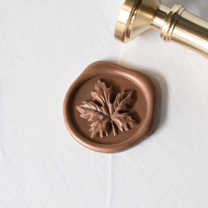 Maple Brass Wax Stamp