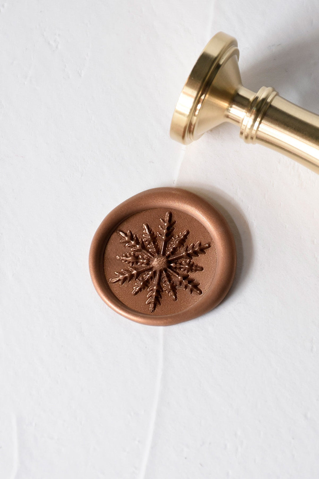 Snow Crystal Brass Wax Stamp