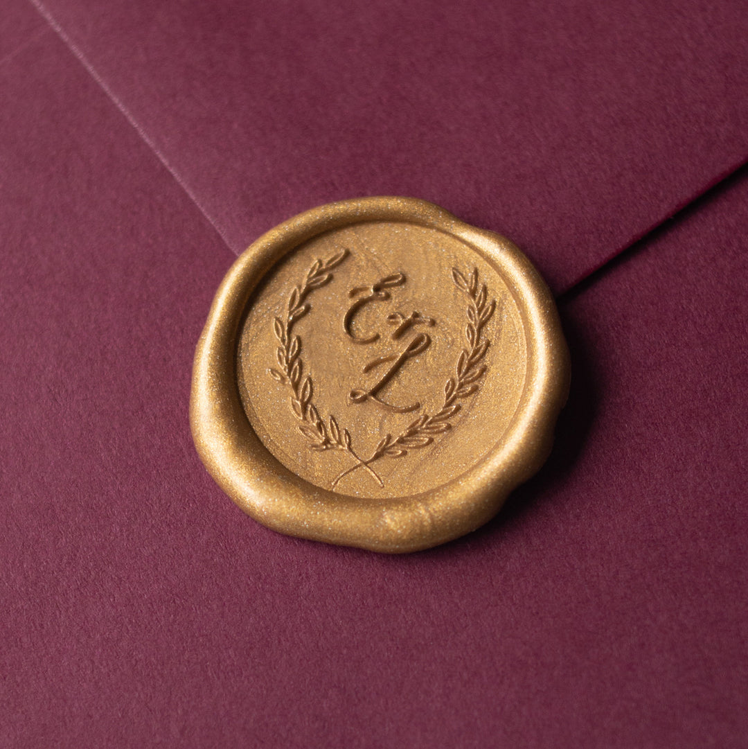 Burgundy Initial Monogram Wax Seal - Letter M (set of 10) Marketplace Wax  Seals by undefined